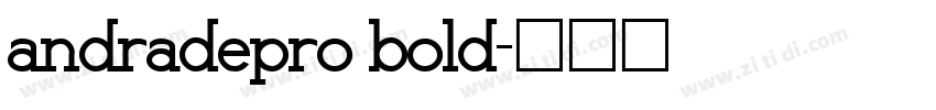 andradepro bold字体转换